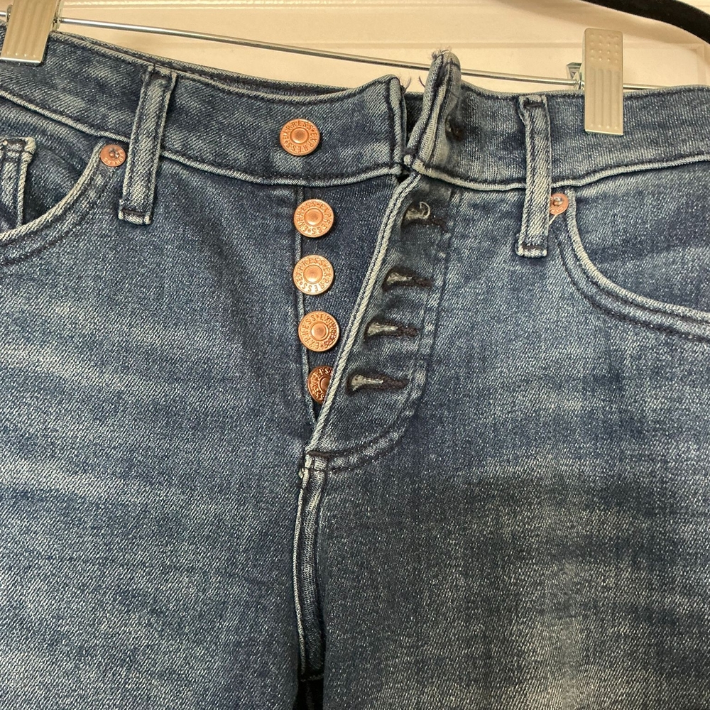 Express High Rise Blue Jeans - Picture 4 of 4